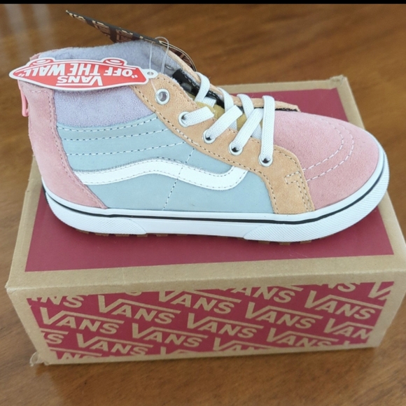 Vans Sk8-Hi MTE-1 Pink/Blue/White Toddler and 10